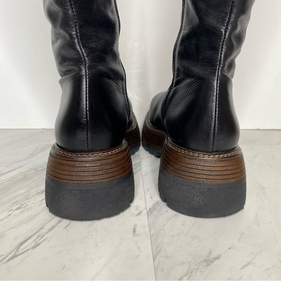 Free People Rhodes Chunky Platform Black Tall Boot 10 - Picture 4 of 15